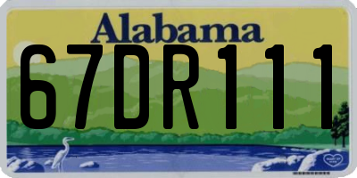 AL license plate 67DR111