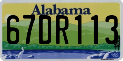 AL license plate 67DR113