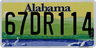 AL license plate 67DR114