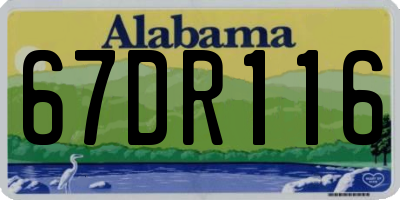 AL license plate 67DR116