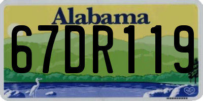 AL license plate 67DR119