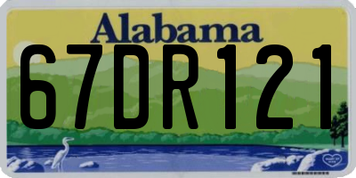 AL license plate 67DR121