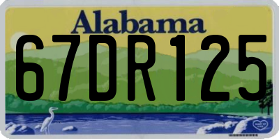 AL license plate 67DR125