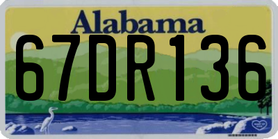 AL license plate 67DR136