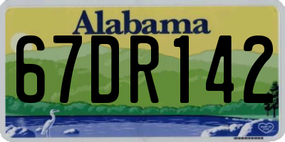 AL license plate 67DR142