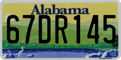 AL license plate 67DR145