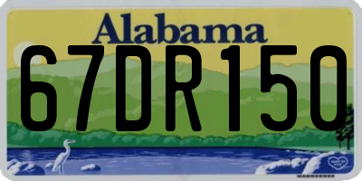 AL license plate 67DR150