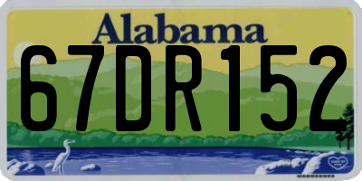 AL license plate 67DR152