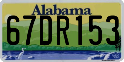 AL license plate 67DR153