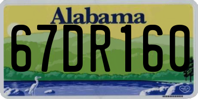 AL license plate 67DR160