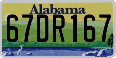 AL license plate 67DR167