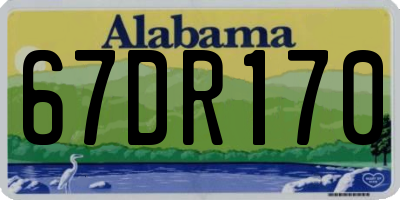 AL license plate 67DR170