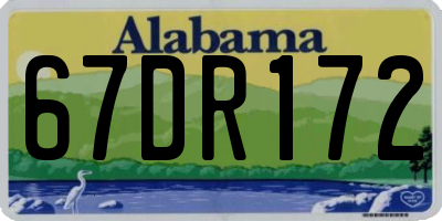 AL license plate 67DR172