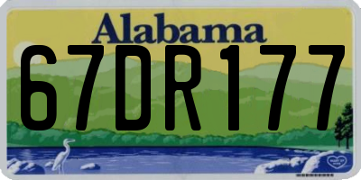 AL license plate 67DR177