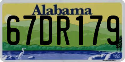 AL license plate 67DR179