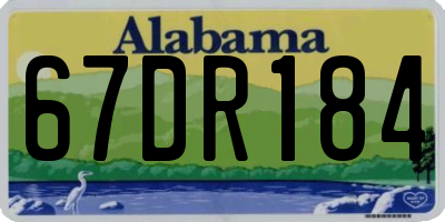 AL license plate 67DR184