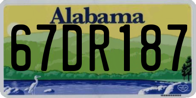 AL license plate 67DR187