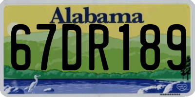 AL license plate 67DR189