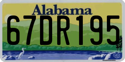 AL license plate 67DR195