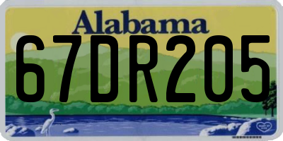 AL license plate 67DR205