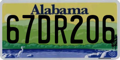 AL license plate 67DR206