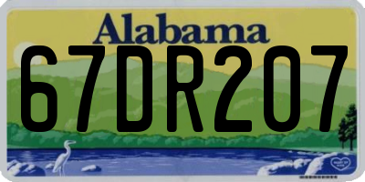 AL license plate 67DR207