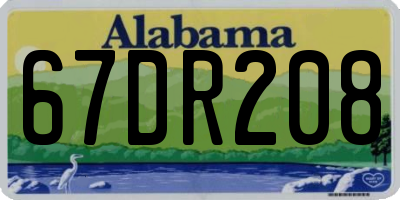 AL license plate 67DR208