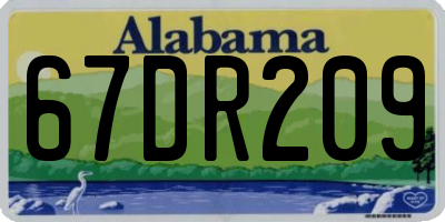 AL license plate 67DR209