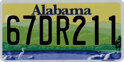 AL license plate 67DR211