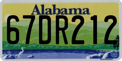 AL license plate 67DR212