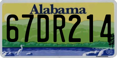 AL license plate 67DR214