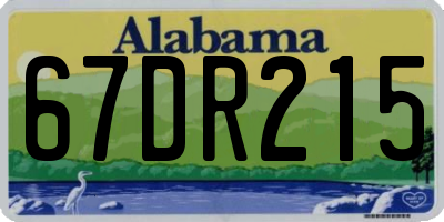 AL license plate 67DR215