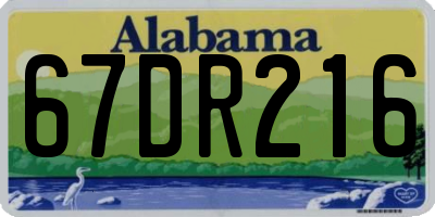 AL license plate 67DR216