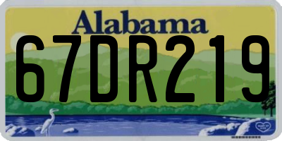 AL license plate 67DR219