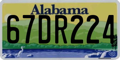 AL license plate 67DR224