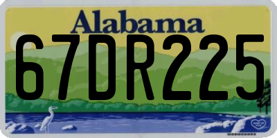 AL license plate 67DR225