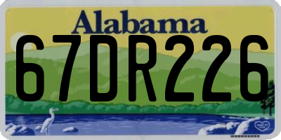 AL license plate 67DR226