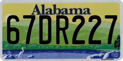 AL license plate 67DR227