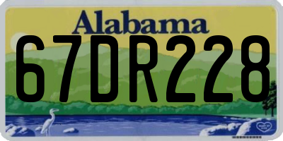 AL license plate 67DR228