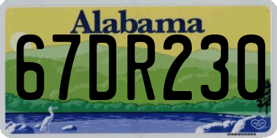 AL license plate 67DR230