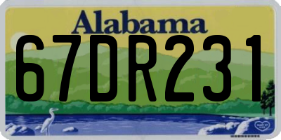 AL license plate 67DR231