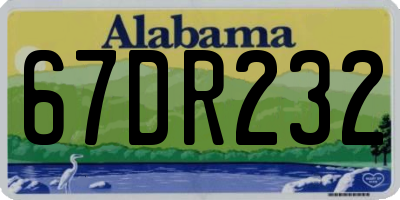 AL license plate 67DR232