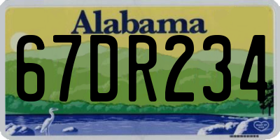 AL license plate 67DR234