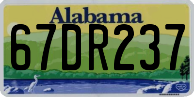 AL license plate 67DR237