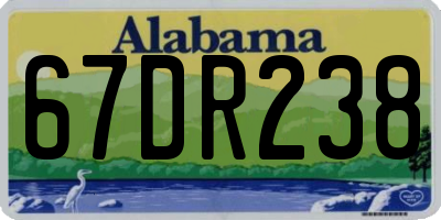 AL license plate 67DR238