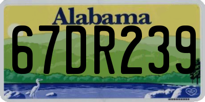 AL license plate 67DR239