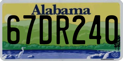 AL license plate 67DR240