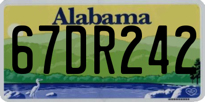 AL license plate 67DR242