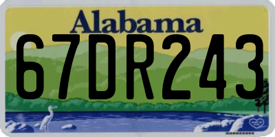 AL license plate 67DR243