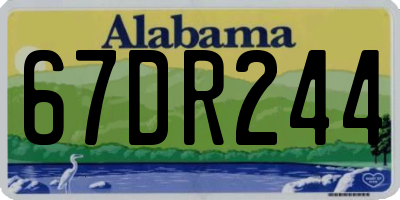 AL license plate 67DR244